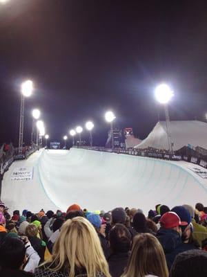 What it looks like during X-Games super pipe finals. Yum!