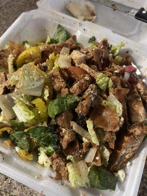 Chicken shawarma salad