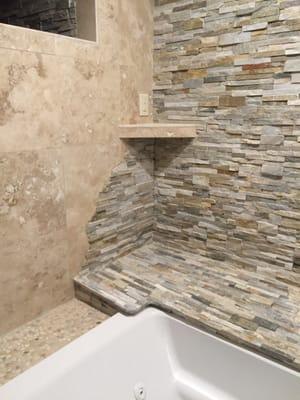 Jacuzzi rock and tile patter!