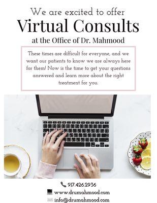 We are pleased to offer complementary Virtual Consults during this challenging time.