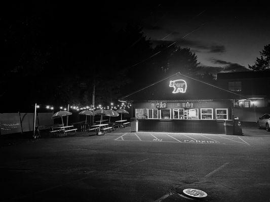 The shack at night