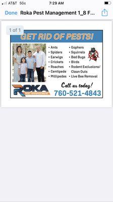 Roka Pest Management here for you