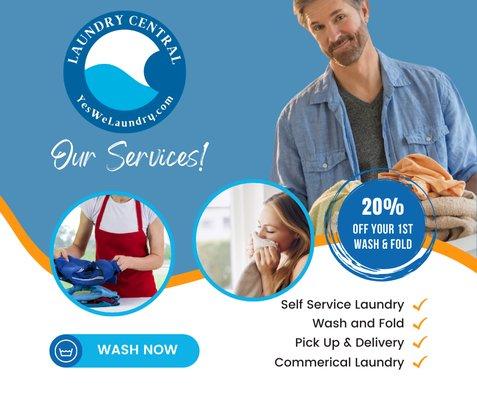 20% off your first wash and fold order