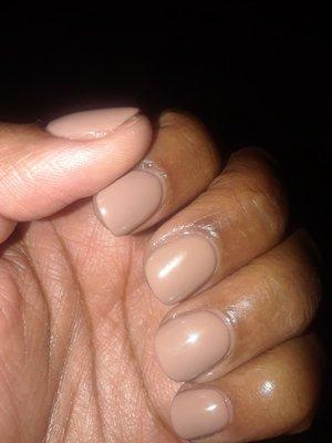 Kiss Gel polish in Tan from the Dollar Tree...lol.