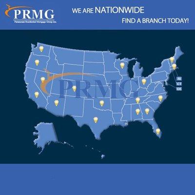 We have branches nationwide.  We are licensed in 47 states!  Click here to find a branch near you  http://www.prmg.net/home-mortgages-2/