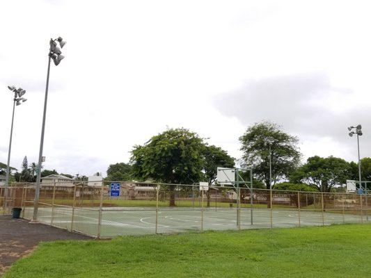 Two basketball courts