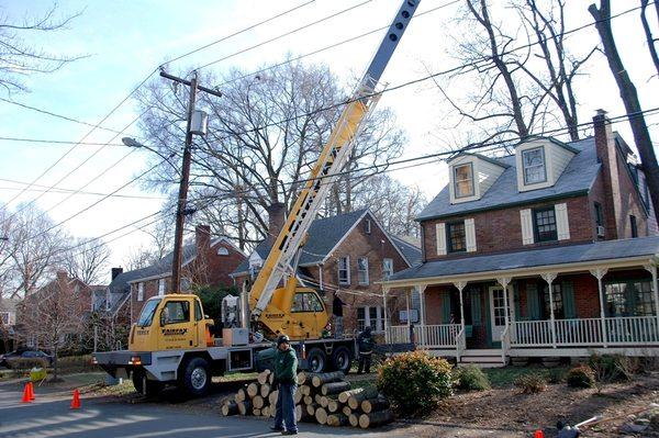 Crane Job on N. 18th St. Arlington, Va.