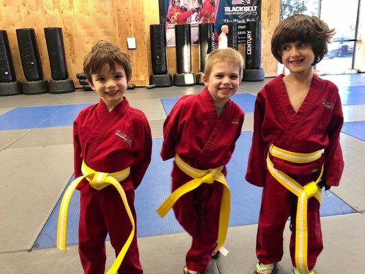 Little Ninja yellow belts!