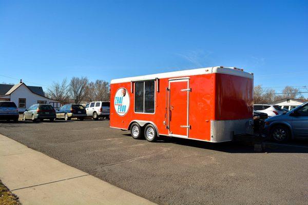 Serving in the Parking Lot. We take up 1 1/2 spaces to cater this huge event in Delta, Co.