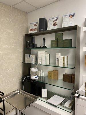 Products in one of the service rooms