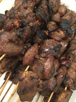 BBQ pork skewers