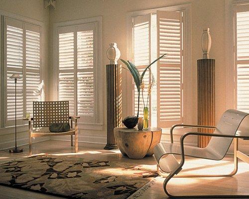 Palm Beach Polysatin Shutters by Hunter Douglas.