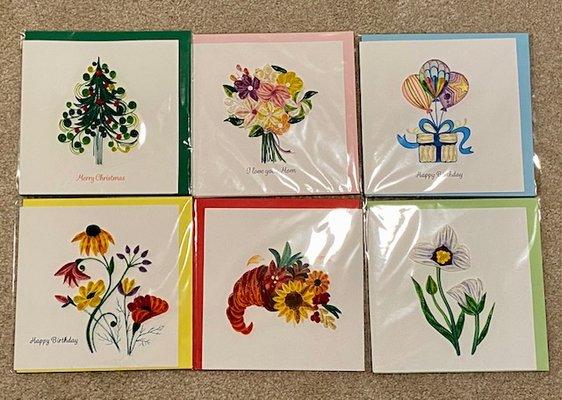 Examples of quilled cards