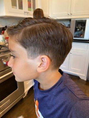 Son's haircut!