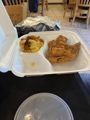 Fried Pork Chop Plate w/ Mac n Cheese