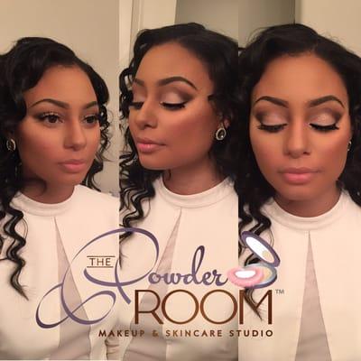 Powder Room Full Face : Foundation, Blush, Highlight, Contour, Eyeshadow, Strip Lash,