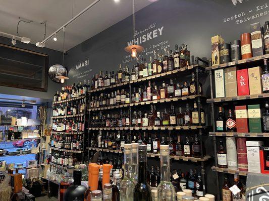 Liquor for sale at The Epicurean Trader on Union Street in San Francisco.