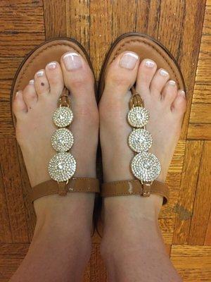 Beautiful French pedicure by Shannon at Gypsy Apple Beauty!