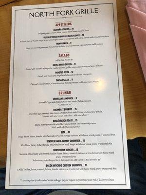 Menu 5/22