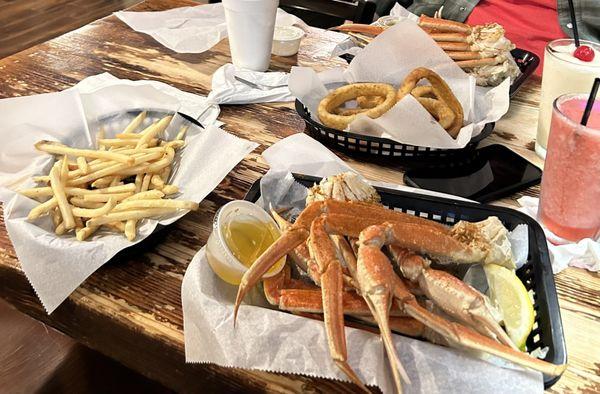 Crab leg dinner