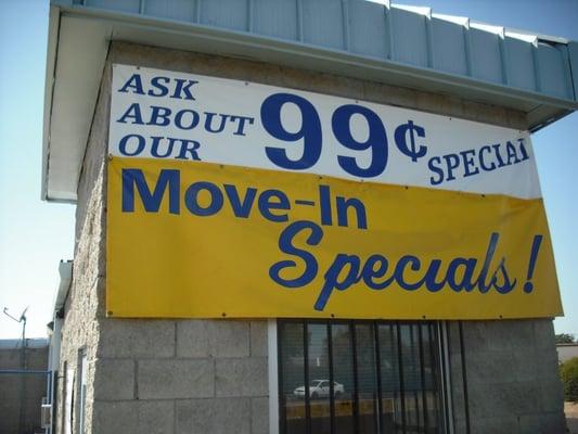 Our .99$ move in special on select units.