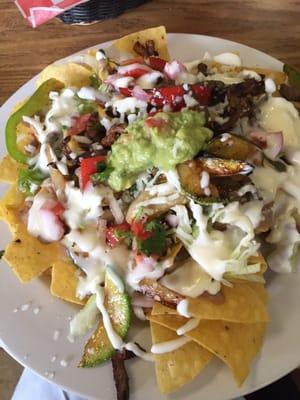 Half order of Fajita nachos with steak. I love that their fajitas include zucchini!