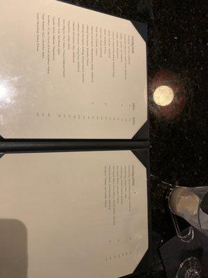 Wine list