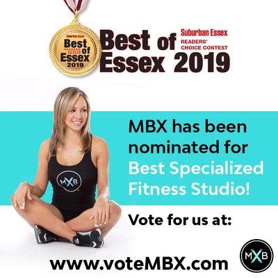 We've been nominatedBEST SPECIALIZED GYM for BEST of ESSEX!
 .
 ‍‍Please VOTE FOR US!
 Voting is SUPER quick 
 .
 Got to :  www.voteMBX.com