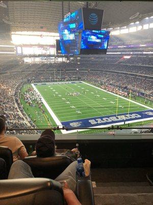 A incredible Suite at the ATT Stadium that we were able to get for one of our guest that asked for special upgrades during their stay