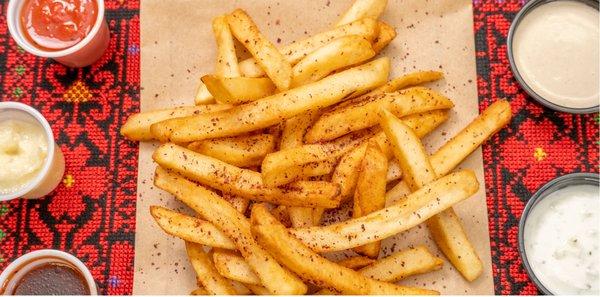 Golden fried with sumac seasoning