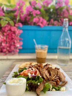 Pork Gyro Platter with rice