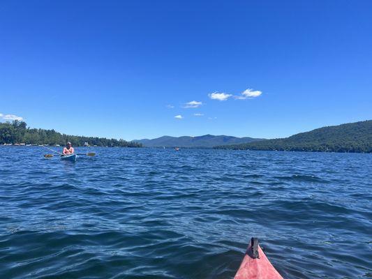 Kayak rentals and paddle board rentals on the private beach