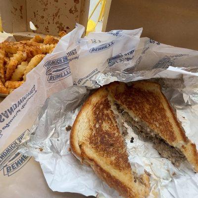 Steak Melt, Small Port Fries