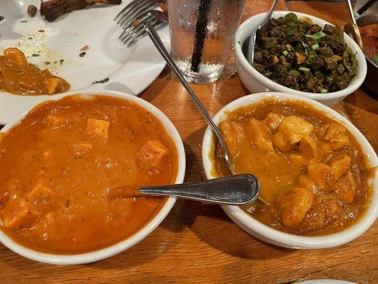 Paneer Tikka Masala, butter chicken masala, Okra