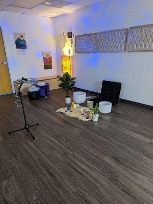 Recording setup for sample sound bath