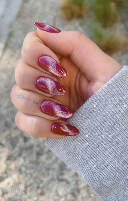 (these are called "Velvet Nails") SOOO freakin cool, they capture the light differently depending on finger movement