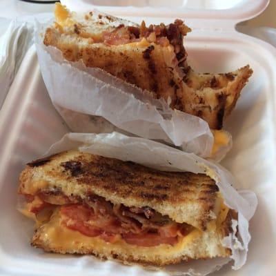 Bacon and tomato grilled cheese