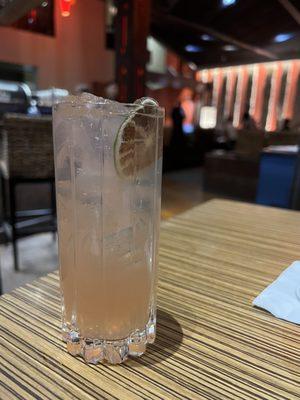 Hokkaido Sunset (strawberry-cilantro infused vodka, lemonade, and soda) for $14