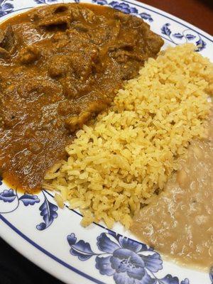 Bistec con Chile Rojo