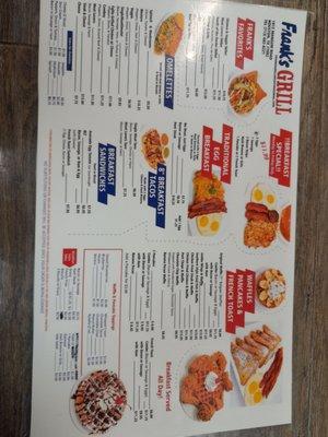 Menu Side 1