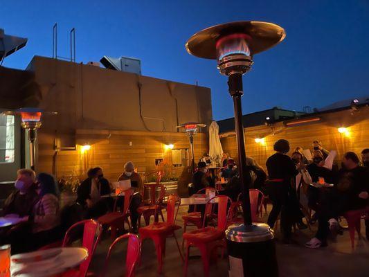 Cool outside dining area