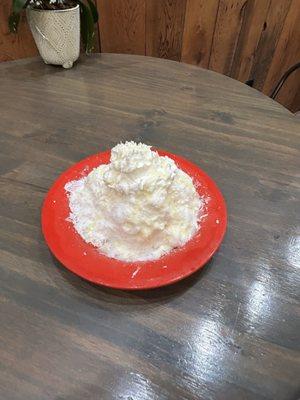 Coconut shaved ice cream.