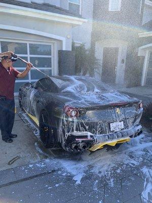 First wash New Ferrari !!!