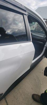 Damage to my car found when I went to pick up my car