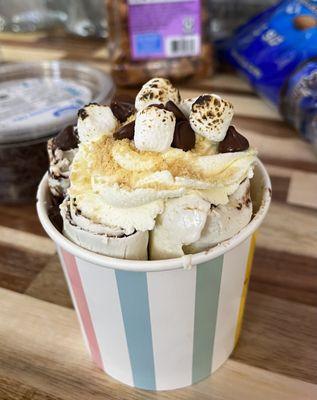 S'mores Rolled Ice Cream