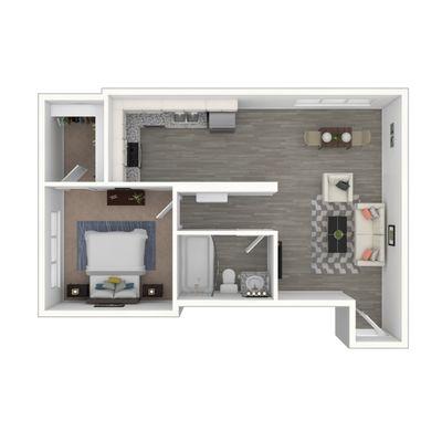 1x1 Corner units, 630-680 sq ft