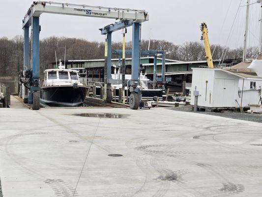 Boat ready for hauling