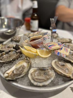 Raw oysters