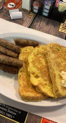 french toast and a double order of sausage