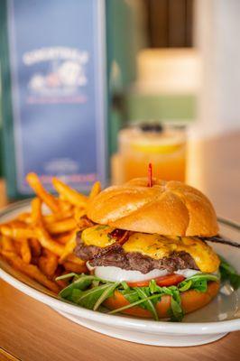 Tuesday Burgers, Bourbon & Bubbles Special from 5pm-9pm. $10.99 Burger+Fries & $5 Jim Beam Bourbon Cocktail or $5 Bubbles